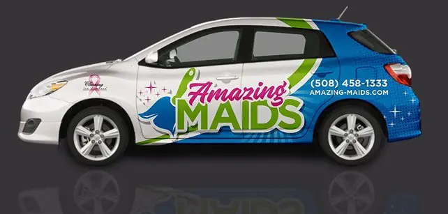 side view of amazing maids work vehicle